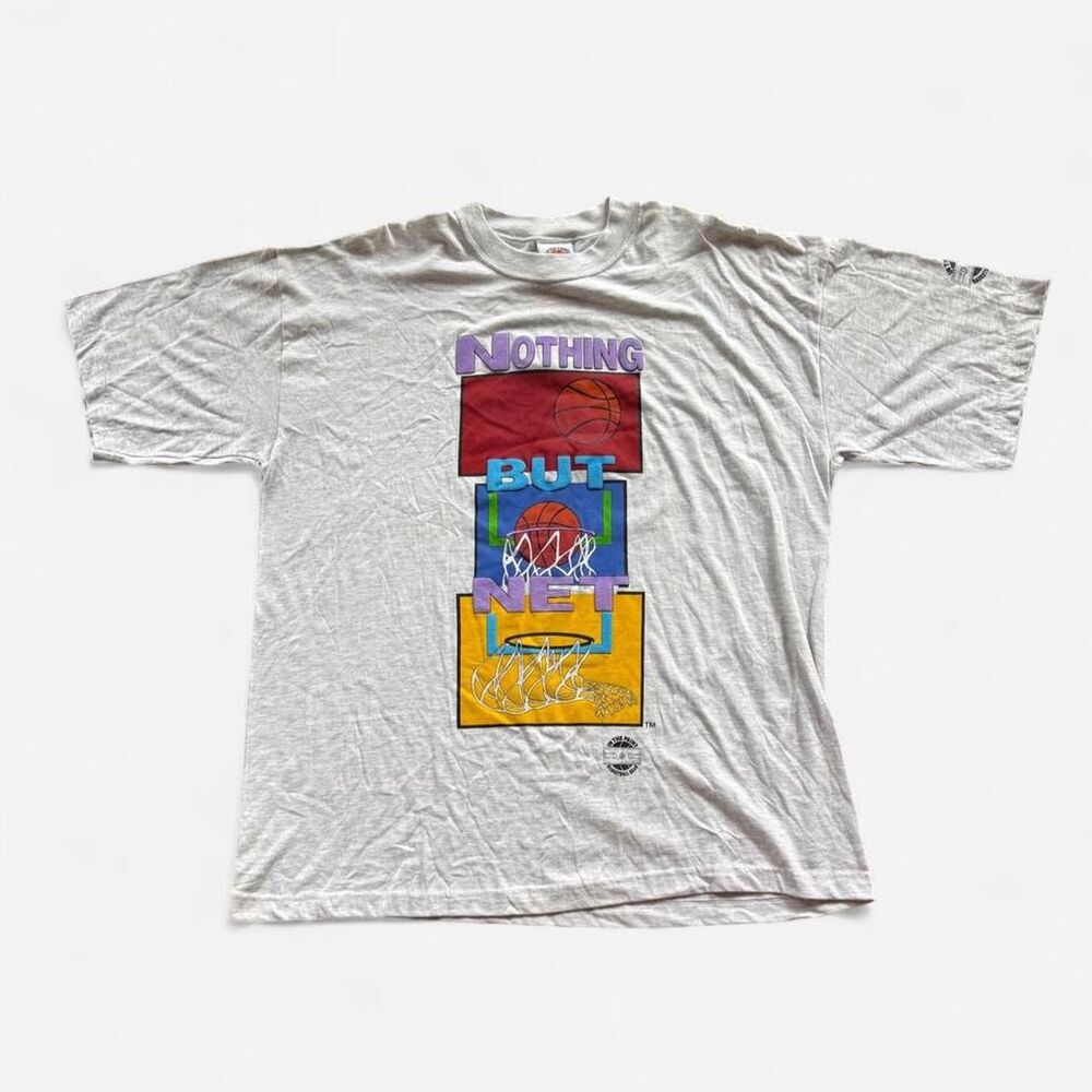 Unbranded Men's Grey and White T-shirt